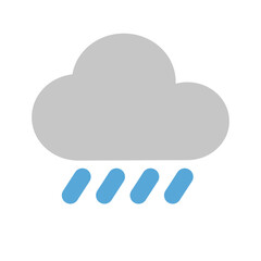 Flat design rain icon. Rainy day. Vector.