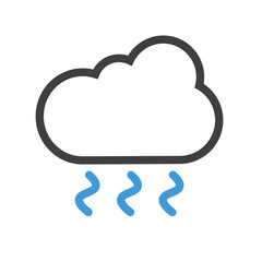 Cloud and rain icon. Rainfall. Vector.