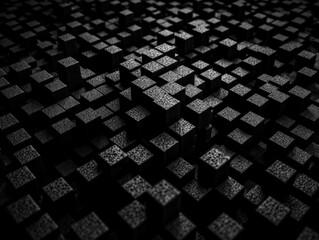 Futuristic cement cubes background Abstract geometric mosaic grid Square tiles pattern Generative AI technology