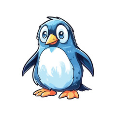 Obraz premium Adorable Penguin: Cute 2D Penguin Illustration