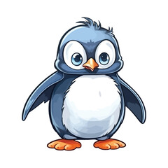 Obraz premium Adorable Penguin: Cute 2D Penguin Illustration
