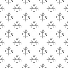 Math Circle vector concept line minimal seamless pattern