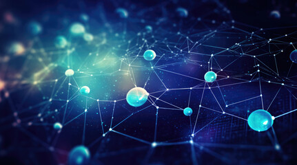 Naklejka premium Technology network background