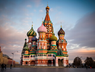 Fototapeta na wymiar Saint Basil's Cathedral on Red Square in Moscow