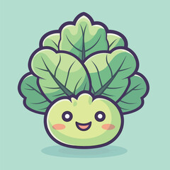 Cute vegetable cartoon image vector illustration