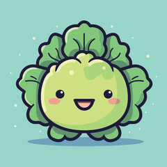 Cute vegetable cartoon image vector illustration