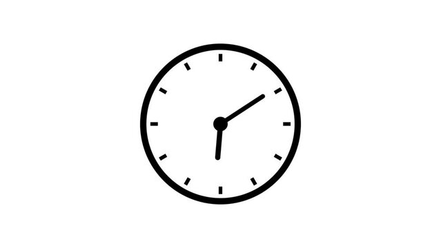 Analog clock spinning animation, alpha channel included.