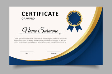 elegant gradient luxury certificate business template design
