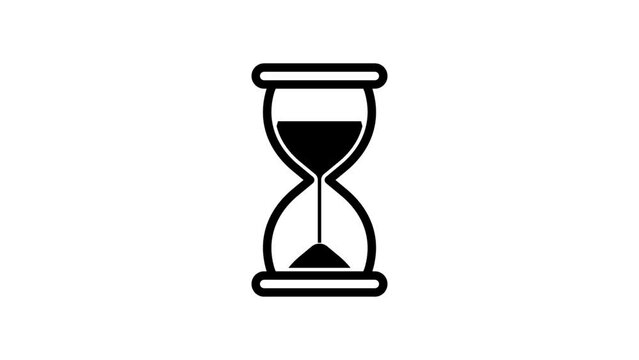 Hourglass animation, alpha channel included.
