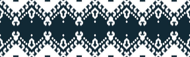 Ikat Ethnic Seamless Pattern Design in tribalt vertical. Geomatirc tribal vector texture. Figure tribal embroidery. backgroud Vector illustration EP.85