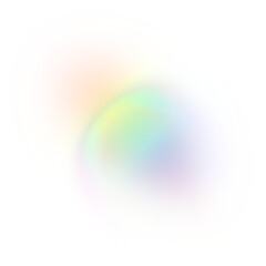Abstract blurred rainbow light effect on transparent background