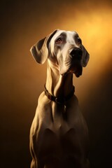 Illustration of a Great dane on a studio background. Created with generative AI technology