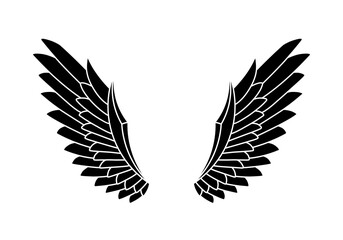 Fototapeta premium vector angel wings tribal tattoo