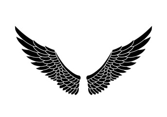 Fototapeta premium vector angel wings tribal tattoo