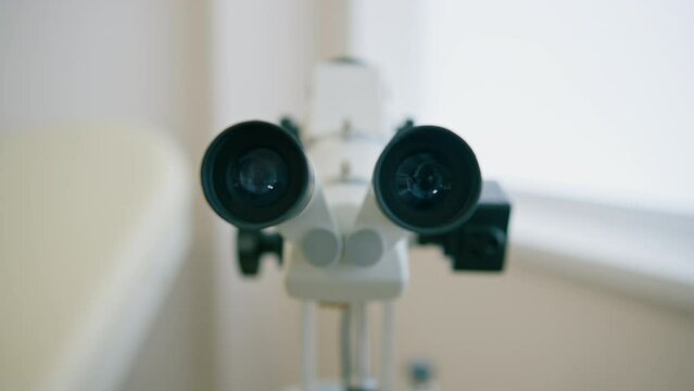 gynecology office in a clinic with a modern colposcope and medical instruments Obstetrics gynecology concept