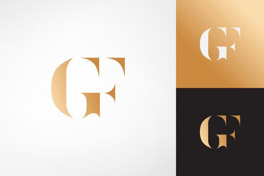GF serif font simple logo with classic modern style for personal brand, wedding monogram, etc.