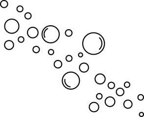Foam Water Bubbles Outline Illustration Vector
