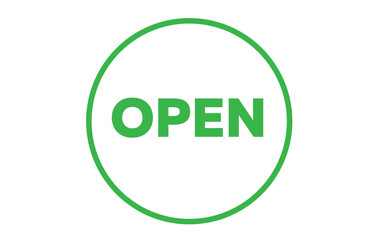 Permanent and much needed text OPEN for the entrance to any room, for the door, green, and you can also easily change the color