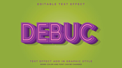 Light colors with amazing typography and editable Debuc style text effect