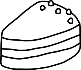 chocolate cake hand draw