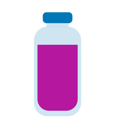 simple flat bottle with purple drink
