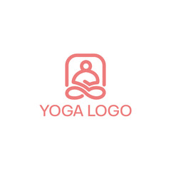 Obraz premium The Yoga Meditation and Relax Logo Design
