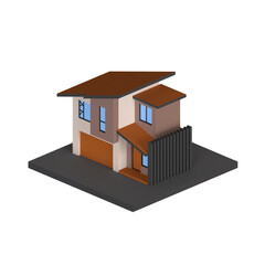 MODERN ISOMETRIC HOUSE 3D RENDER