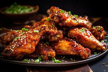 Fototapeta premium Crispy Baked Chicken Wings