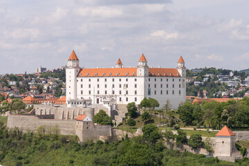 Fototapeta na wymiar Bratislava Castle, the main castle of Bratislava, the capital of Slovakia.