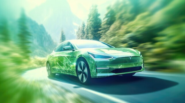 Electric car display, generative ai