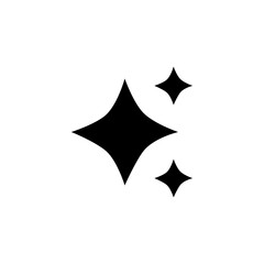 black and white stars, sparkle icon