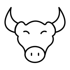 Cow Outline Icon