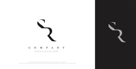 Obraz premium Initial SR Logo Design Vector 