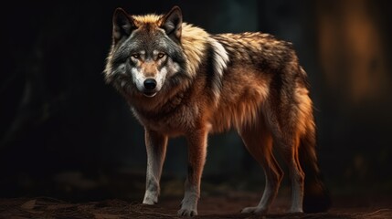 Fototapeta premium wolf in the forest