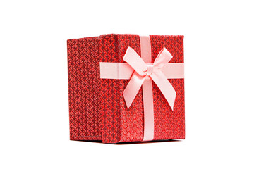 Beautiful gift box with ribbon