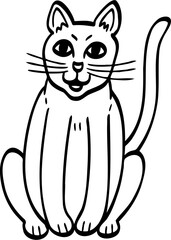 cute cartoon cat drawing.