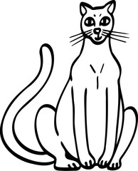 cute cartoon cat drawing.