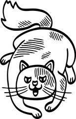 cute cartoon cat drawing.