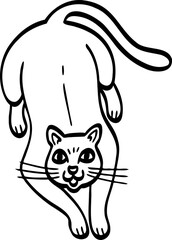 cute cartoon cat drawing.