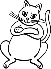 cute cartoon cat drawing.