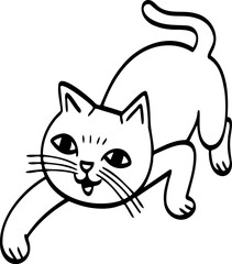 cute cartoon cat drawing.