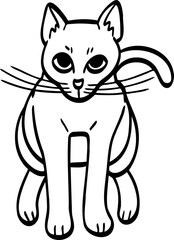 cute cartoon cat drawing.