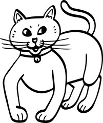 cute cartoon cat drawing.