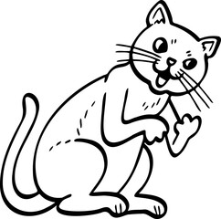 cute cartoon cat drawing.