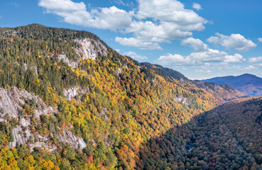 White Mountains in Autumn at Evans Notch in western Maine