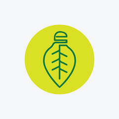 bulb icon with leaf ornament inside