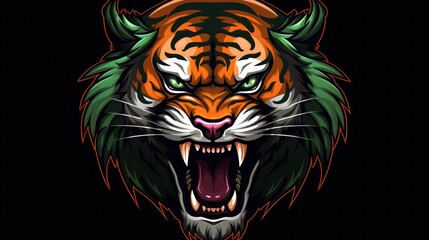 tiger head vector