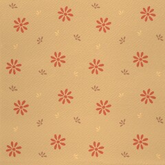 Minimalistic design seamless floral pattern with flowers 