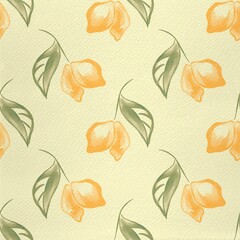 seamless fresh pattern with lemons 