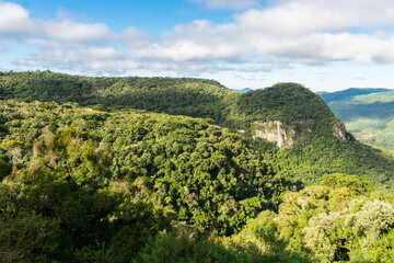 View from Mirante da Solidao (Solitude Viewpoint) at the Ronda Municipal Natural Park in Sao Francisco de Paula, South of Brazil